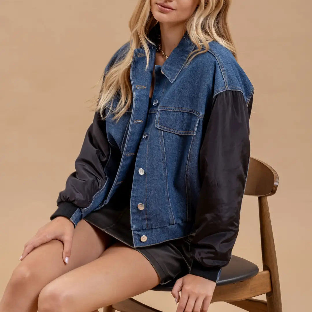 Denim Puffer Jacket