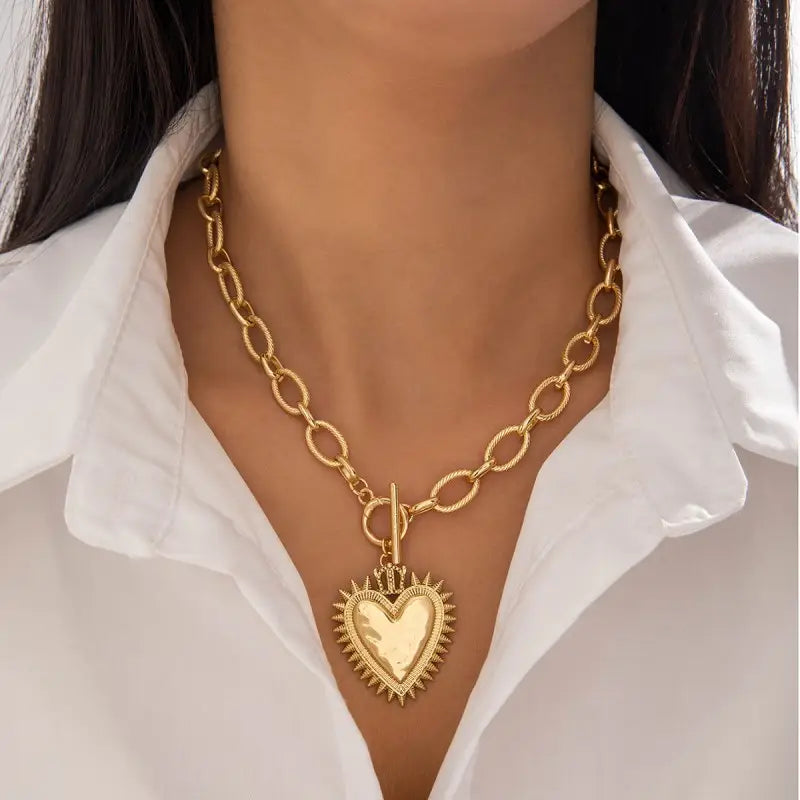 Spiked Heart Necklace