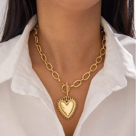 Spiked Heart Necklace