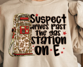 Suspect Drives Past The Gas Station On E